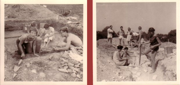 les fouilles sur le site de Saint-Romain à Martizay en 1970